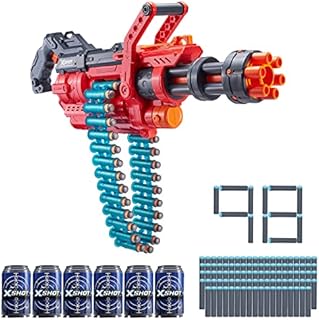 XShot Excel Omega Foam Dart Blaster (30 Dart Capacity Belt, 98 Darts) by ZURU Frustration Free Packaging, Slam Fire, Toy Foam Dart Blaster for Kids, Teens, Adults