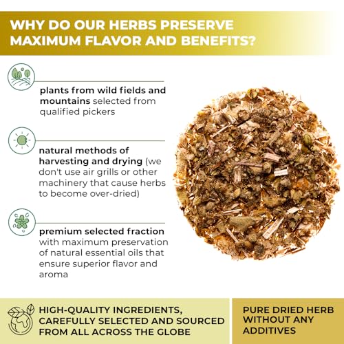 Image of 60 Bags Mullen Tea Mullein Tea Leaf (Verbascum L.) - 40 Count 1.5g Bags Mullen Leaves Mullein Loose Leaf Hoja De Gordolobo