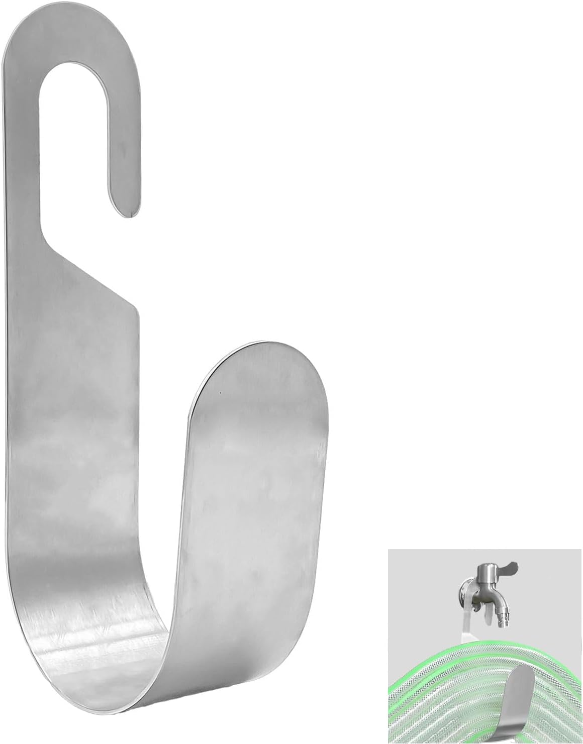 SHERY Garden Hose Holder Wall Mount - Heavy Duty Water Hose Hanger Storage Outside - Metal Steel Hooks for Hoses, Extension Cords