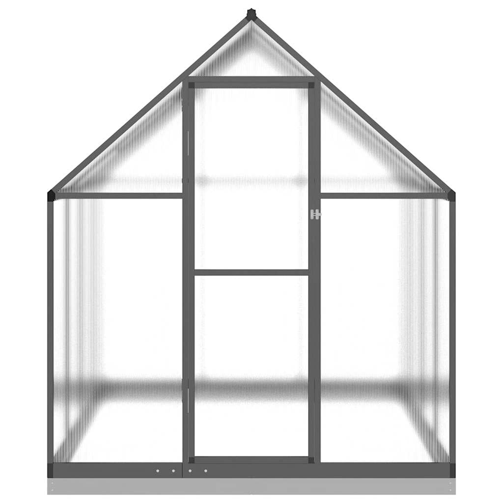 Aluminiowa szklarnia z podstawą antracytową, 224 x 169 x 202 cm