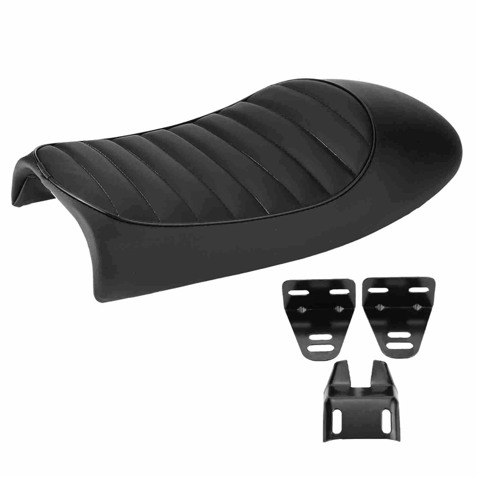 Tonysa Motorcycle Seat Flat Saddle, PU Leather Cushion (B Type)