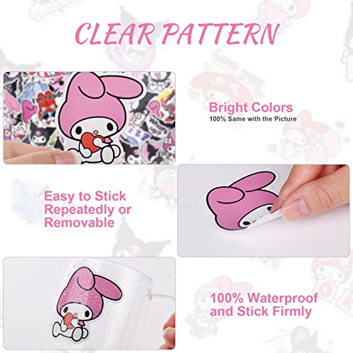 OSDUE 100 Stuks Waterdichte Waterflesstickers, Leuke Cartoonstickers, Leuke Trendy Esthetische Stickers VoorLaptop Auto… - Image 6