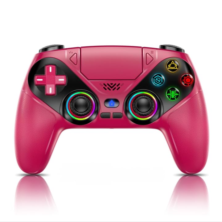 Lapezei RGB Wireless Controller for PS5/Slim/Pro/PC, Gamepad with Back Paddles, Turbo, Macro, Speaker, Dual vibration, 6-Axis Sensor, Touchpad & 3.5mm Audio Jack