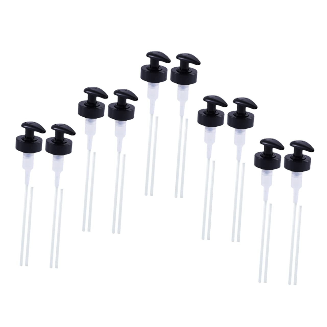 FRCOLOR 12 Sets Oyster Sauce Press Pumps Black Squeeze Nozzle Accessories for Seasoning Bottles Durable Material for Ketchup and Syrup Dispensing Kitchen and Home