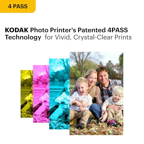 KODAK Dock Plus 4PASS Instant Photo Printer, 4x6” Portable