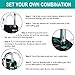 ZHEGE Padlock, Combination Lock 4 Digits, Outdoor Padlock Weatherproof for Gym Locker, Garden Fence Gate (Black)