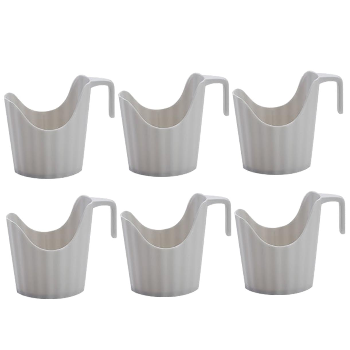 Cabilock 6pcs Anti-scalding Cup Holder Disposable Coffee Cup Sleeve for Home Office and Parties Portable Plastic Holder with Smooth Edges and Fit