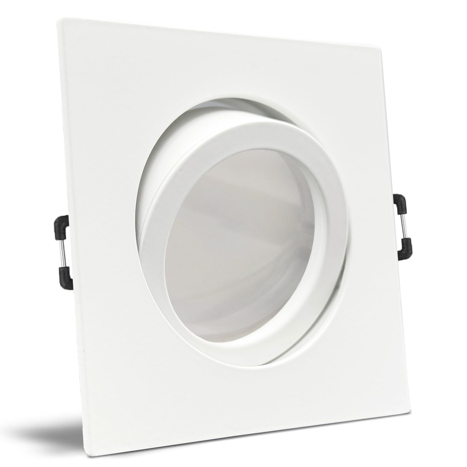 trendlights24 Carree-C LED Einbaustrahler dimmbar flach 230V Weiß 5W 3x Set