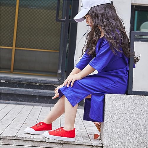 Generic Toddlers Baby Boys Girls Low Top Canvas Shoes Slip-on Sneakers Lightweight Comfortable Causal Kids Toddler Girl Sneakers2