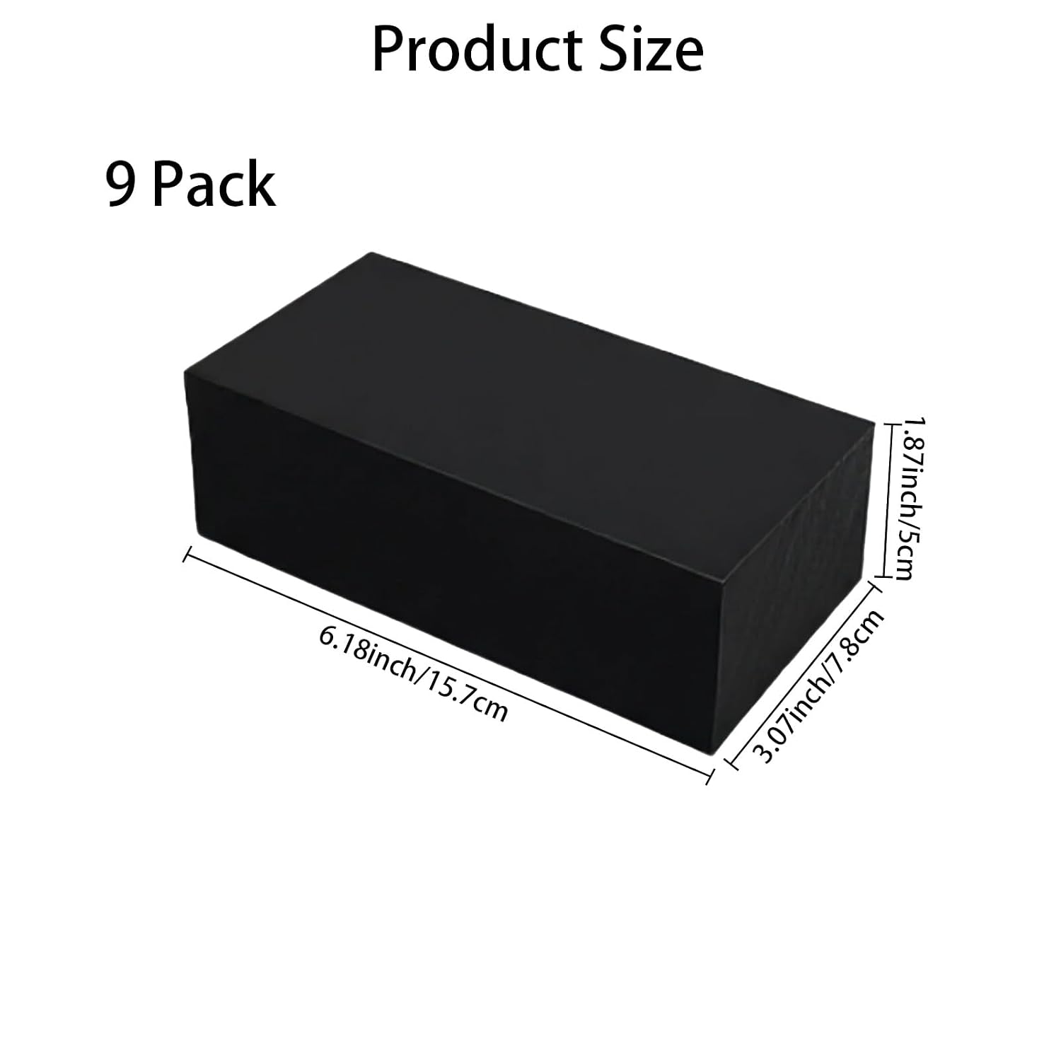 9 Pcs Hdpe Plastic Block, Black, Polyethylene Solid, 2 inch x 3 inch x 6 inch, for Machining, Craft Making, Model Building, Home Repair, Industrial Production