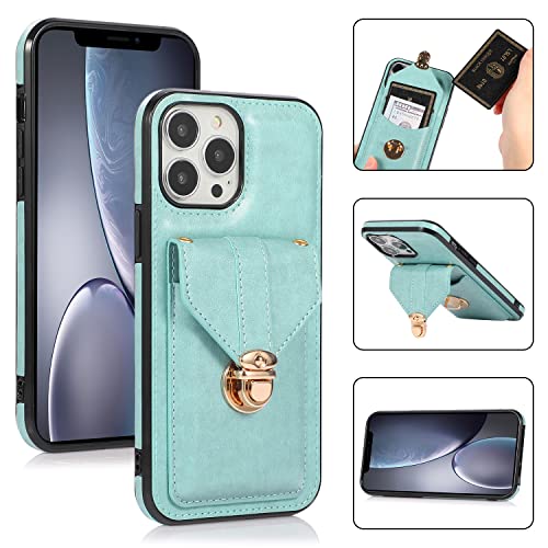 Yatchen Capa carteira aplicável ao iPhone 12 Pro Max, pacote de cartão de couro sintético de luxo co