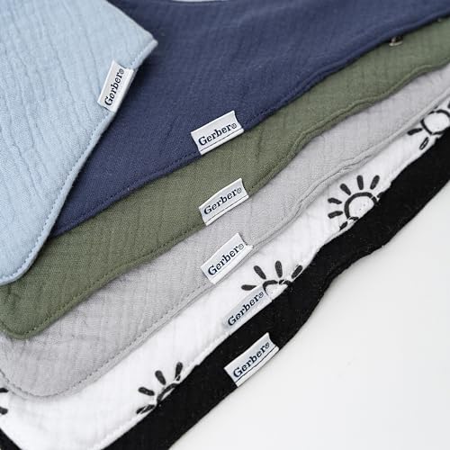 Gerber Unisex Baby Muslin Bandana Bibs3