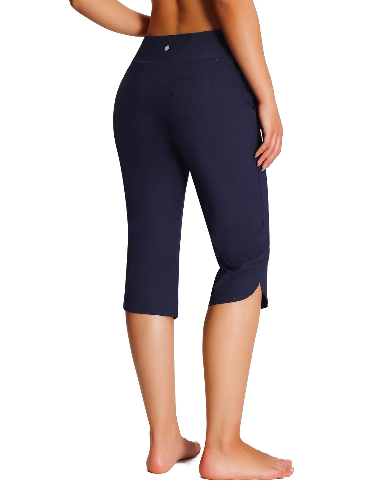 Women's 18" Swim Capris Pants Modest Swimsuits for Ladies Long Swim Shorts with Pockets UPF50+ Lightweight-image-31