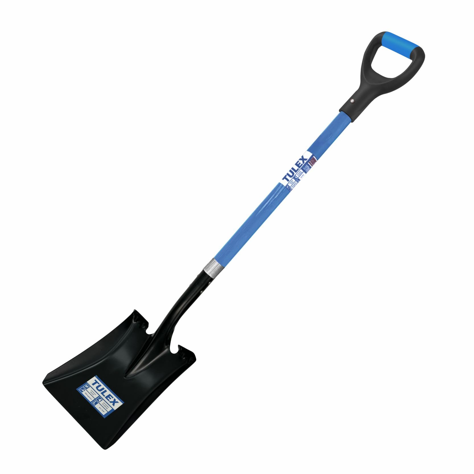 Tulex Transfer Shovel Shovel with Fiberglass D-Grip Handle for Digging 0011615, 41-Inch with Trenching Blade Heavy Duty Shovel for Gardening