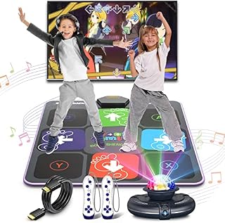 FWFX Kids Dance Game Mat Toys - Wireless Music Electronic Dance Mats for Kids and Adults - Exercise Dance Pad Game for TV, Birthday Gifts for Ages 4 5 6 7 8 9 10 11 12+ Year Old Boys & Girls