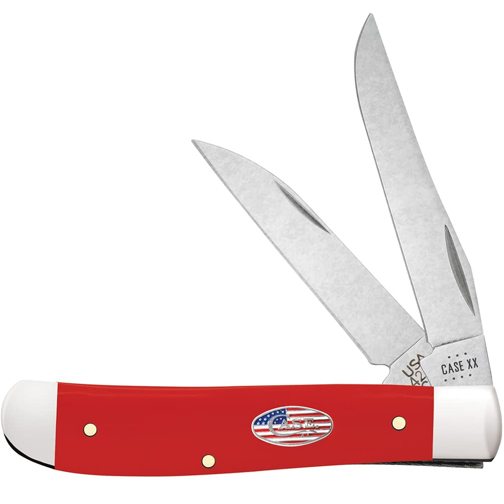 Amazon.com : Case xx Knives American Workman Red Mini Trapper 73927 Carbon  Steel Pocket Knife : Sports & Outdoors