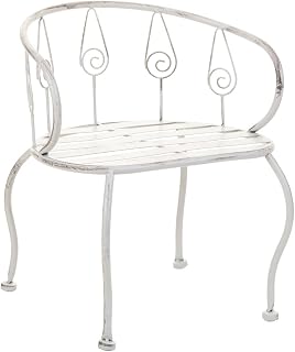 WANDERLUST DECO Silla Infantil de forja Blanco 35x28x39h cm