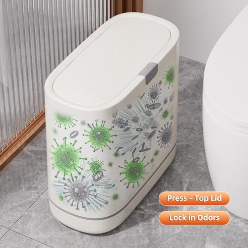 Caneca de basura ovalada con tapa 2.6 galones plástico miniatura 3