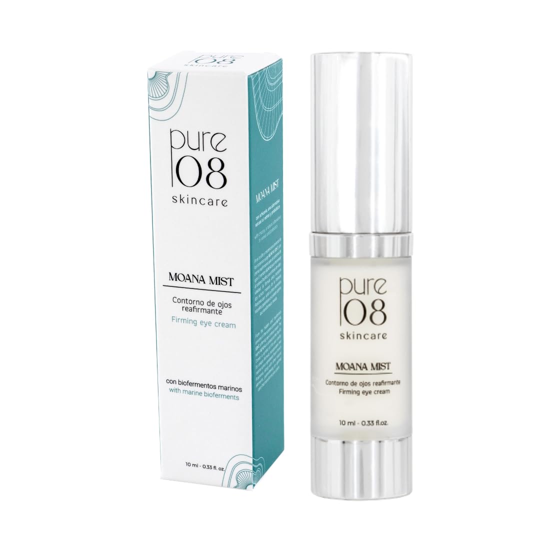 08PURE Skincare Moana Mist, krem pod oczy z bioofertami morskimi, przeciwzmarszczkowy i przeciw cieniom, 10 ml