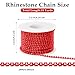 10 Yards Rhinestone Chain 2mm Rhinestone Trim Roll Red Diamond Chain Strips Crystal Rhinestone Close Chain Bling Diamond Claw Chain Trim for DIY Craft Clothes Sewing Jewelry Bouquet Wedding Decor