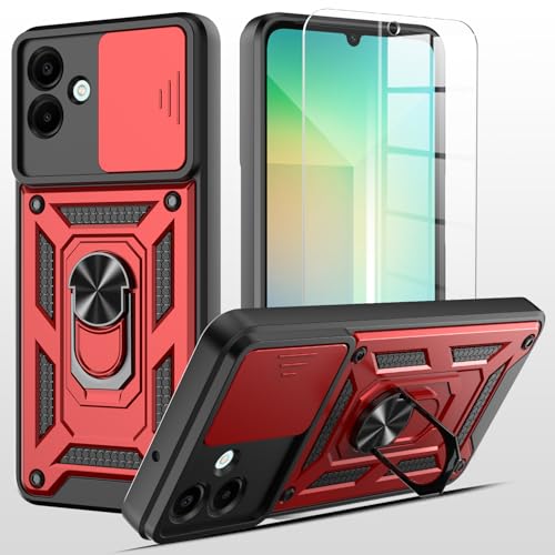 Coque Samsung Galaxy A07 4G rouge robuste avec son verre trempé pour votre quotidien