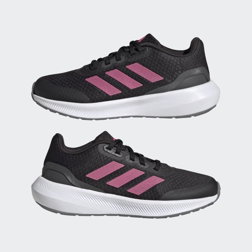 Image of adidas Falcon 3 Sport Lace Shoes Kids', Black, Size 11.5K