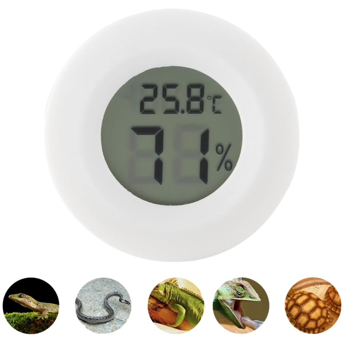 Happyyami 6 Piezas Termómetro De y Medidor De Humedad Indicador De Humedad Digital Accesorios De Dragón Barbudo Para Tanque Medidor De Temperatura Digital Interior Reptil