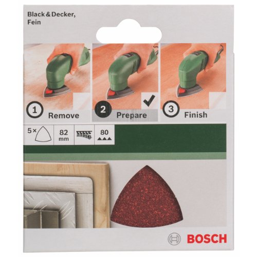 Feuille abrasive 82 mm G80 RW non perforé velcro 5 pièces - vue 3