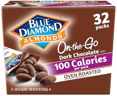 Blue Diamond Almonds, Oven Roasted Cocoa Dusted Almonds, Chocolate , 100 Calorie Packs, 32 Count
