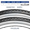 2 Pack 26 inch Bike Tires - 26x2.125 Beach Cruiser Bicycle Tires for Folding Replacement Bike with 26 inch Schrader Valve Bike Tubes, 4 Tire Levers, White #1