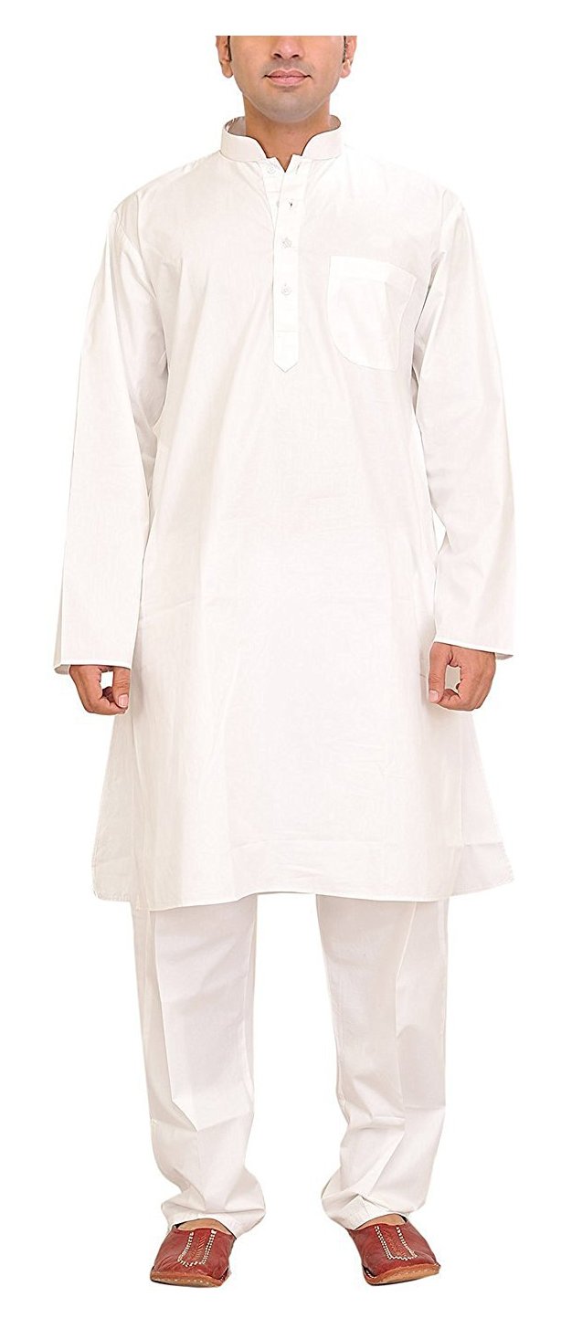 Kurta Pyjama para hombre traje tradicional de algodón suave 4