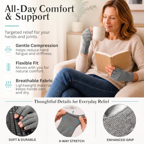 Image of Vive Arthritis Gloves - Men, Women Rheumatoid Compression Hand Glove