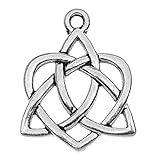 TierraCast Celtic Collection, Celtic Heart Charm 21x26.5mm, 1 Piece, Antiqued Silver