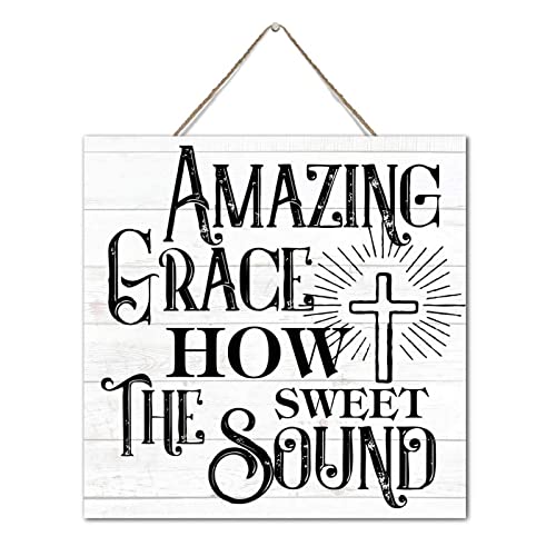 Amazing Grace How Sweet The Sound plaque bois pour cadeau maison