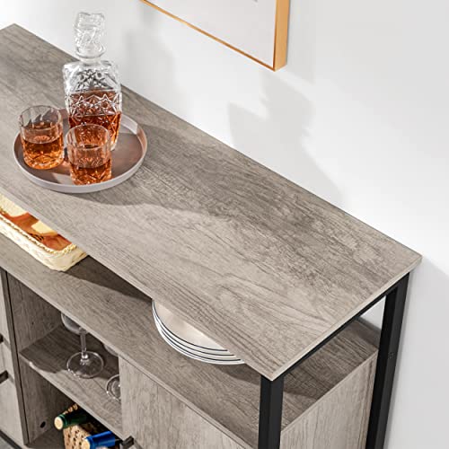 Yaheetech Sideboard, Kitchen Buffet Table, Storage Cabinet, Console Table With Two Doors And Adjustable Shelves For Kitchen Dining Living Room Entryway, Industrial Style #TOP5