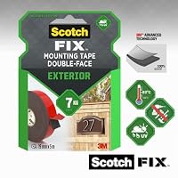 Scotch-Fix Doppelseitiges Montageband für Außenbereiche - 1 Rolle (19 mm x 5 m) - Hält bis zu 7 kg - Dauerhafte Klebekraft auf Metall, Holz, Acryl – Ansicht 2