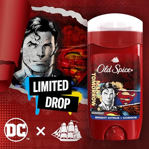 Image of Old Spice Aluminum Free Deodorant for Men, 24 /7 Freshness & Lasting Scent, 24 /7 Long Lasting Sweat & Odor Protection, Smell Like a Hero, Superman, Bright Citrus and Cosmos Scent, 3 oz
