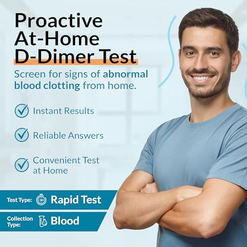 GetTested D-Dimer Test-Kit, Blutgerinnselrisiko-Screening für zu Hause, schnelle Ergebnisse in 10 Minuten, einfache Probennahme, genau, bequem und einfach zu bedienen (Packung mit 2)