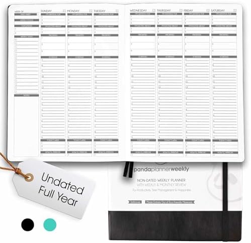 Panda Planner Weekly 2026, Undated Weekly Planner for Office, Sch...