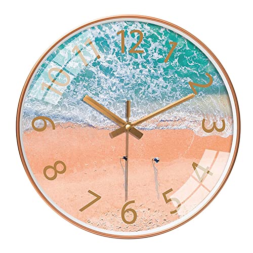Image of Wall Clock 12 inch Silent Quartz Decorative Wall Clock Non-Ticking Classic Digital Clock Battery Operated Round Easy to Read Handheld Complete Home /Kitchen /Bedroom (416)