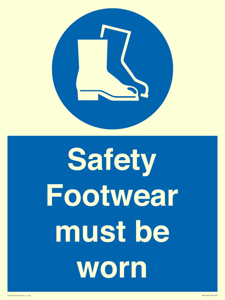Safety Footwear must be worn Sign - 300x400mm - A3P