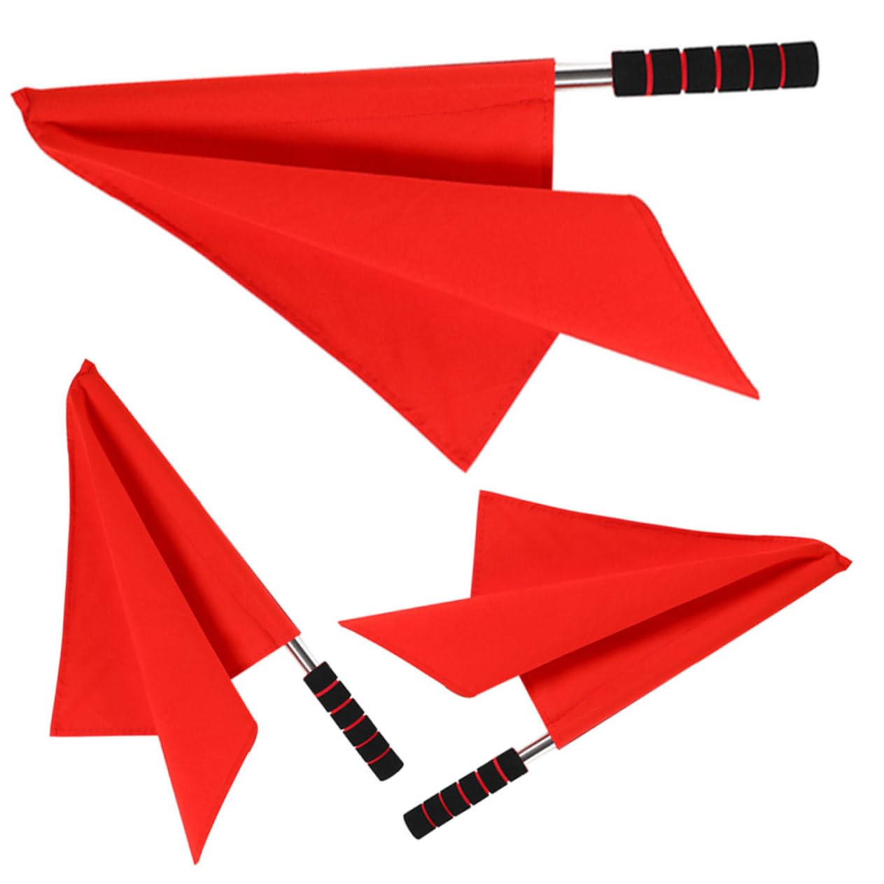 POPETPOP 4 Set Bandiere Segnalazione Per Sportivi Bandierine Maneggevoli Inossidabile Per E Guardalinee Calcio E Altri Sport All 3 * 4