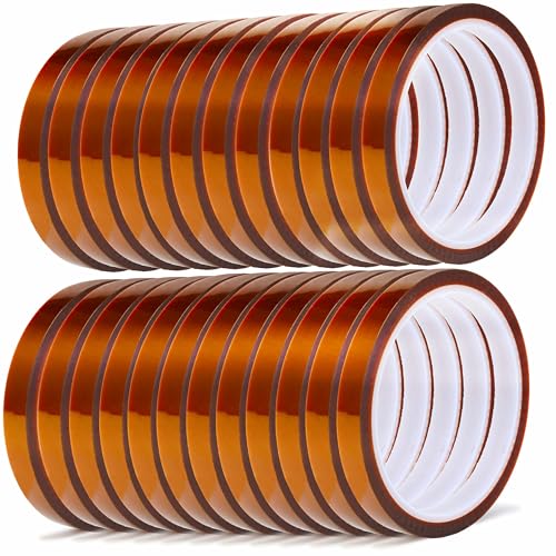 Image of Valley'sYuMiao 24Rolls,10mmx108fts, Heat Tape for Sublimation, Heat Resistant Tape, Heat Transfer Tape, No Residue, Thermal, Total Length 2596fts