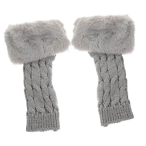 COLLBATH Long Arm Sleeves Winter Thermal Gloves Knit Open Finger Gloves Women's Arm Covers Comfortable