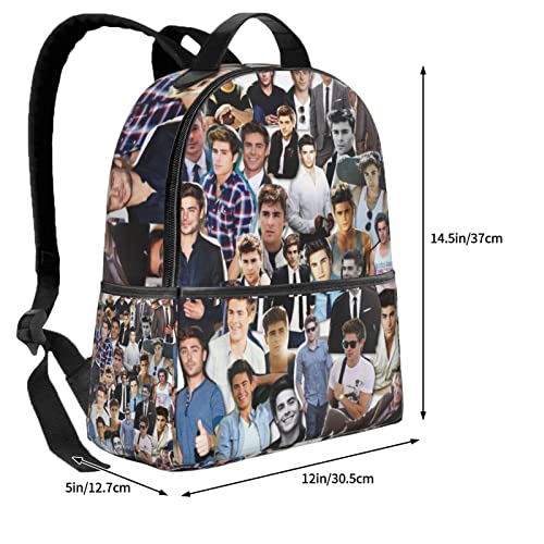 CRISTOFANO Classic Shoulder Bag, Zac Efron Backpack Travel Knapsack Lightweight Daypack4