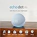 Amazon Echo Dot (5th Gen) with clock | Compact smart speaker with Alexa and enhanced LED display for at-a-glance clock, timers, weather, and more | Cloud Blue
