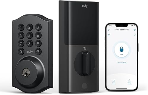 Miniatura 10 de eufy Security Smart Lock C30, cerradura de puerta de entrada sin llave, cerrojo de seguridad con teclado WiFi integrado para puerta delantera, no