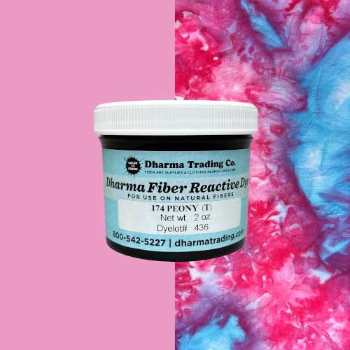 Dharma Fiber Reactive Procion Dye - The #1 Dye for All Natural Fibers. Vibrant, Permanent Colors Trusted by Professionals & Hobbyists Since 1969 ((DT3087) 174 : Peony, 2 oz.)