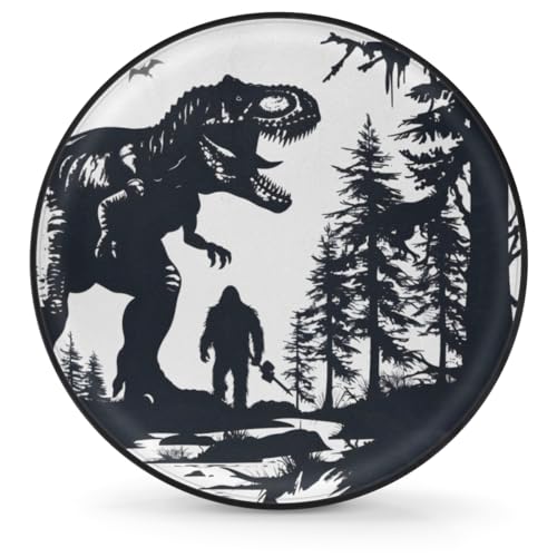 Image of Spare Tire Cover for RV Trailer, Dinosaur Bigfoot Tire Covers Universal Fit for Travel Trailer Camper Jeep RV SUV Truck Waterproof Wheel Cover (16 inch for Diameter 29 inch - 31 inch)