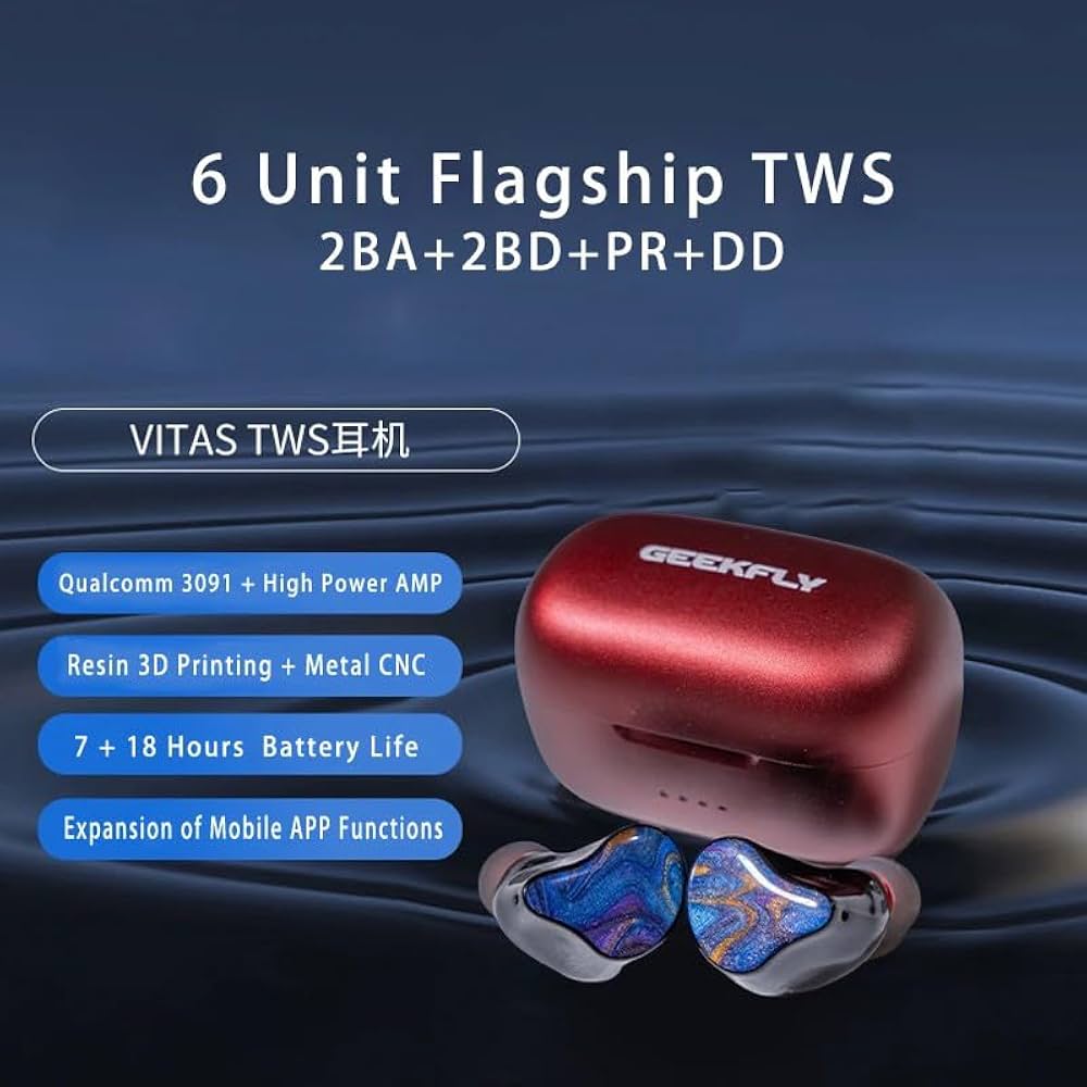 GEEKFLY Vitas 6ドライバー完全ワイヤレスイヤフォン GEEKFLY Vitas 6ドライバー完全ワイヤレスイヤフォン Amazon.com